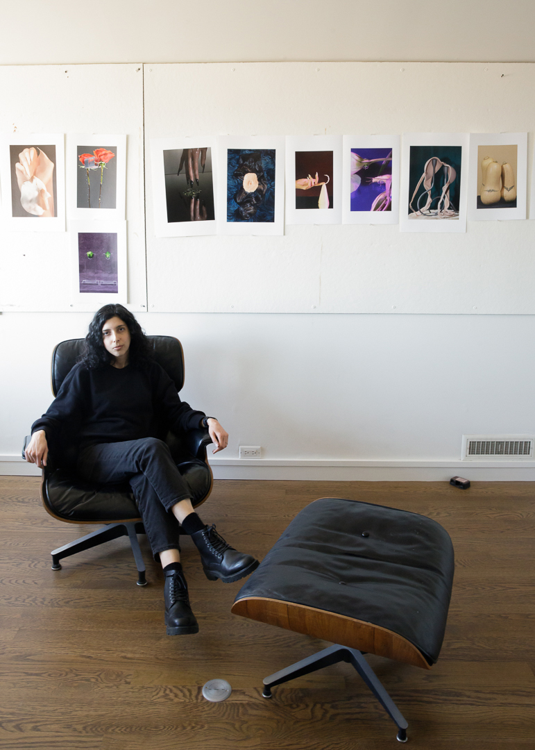 Dalia Amara in the studio, 2022